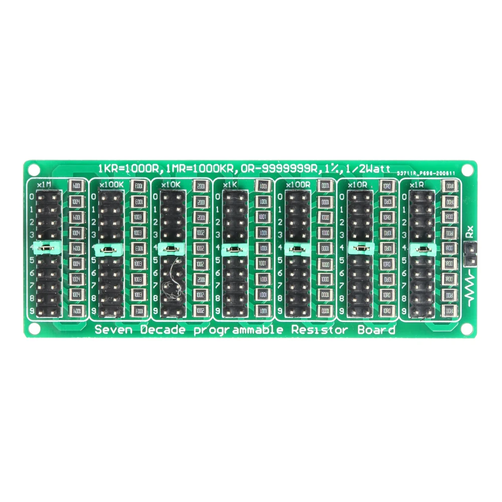 Seven Decade Resistor Board 1R 9999999R Step Accuracy 1R 1/2 Watt