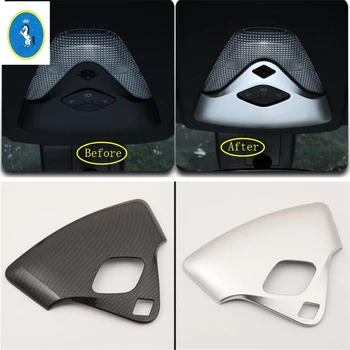 

Yimaautotrims Accessory Matte / Carbon Fiber Look Roof Top Reading Lights Lamp Frame Trim Fit For Toyota C-HR CHR 2016 - 2020