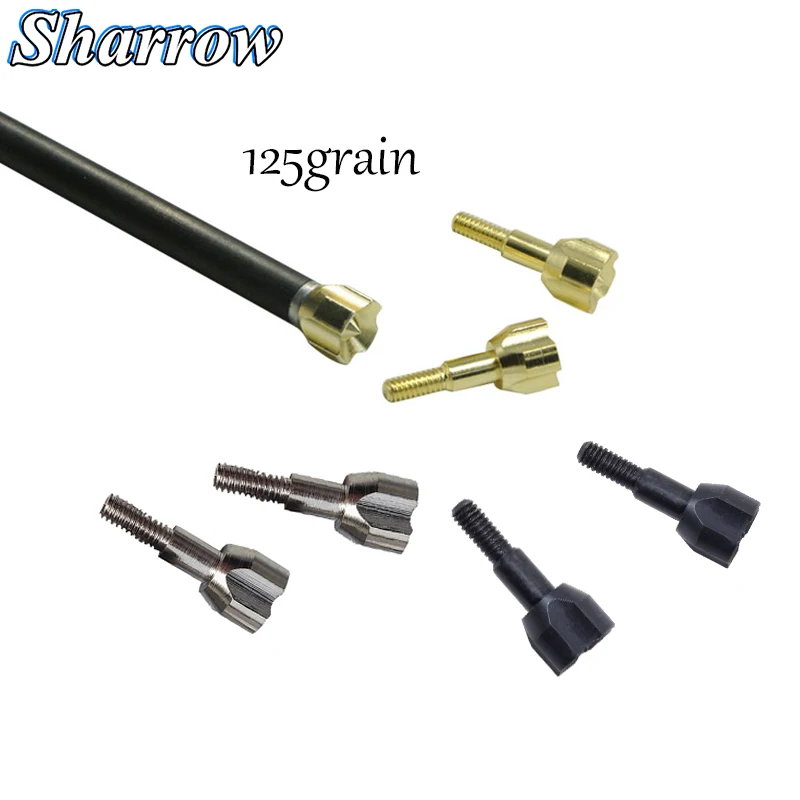 

6/10pcs Archery Target Arrowhead 125Grain Shooting Practice Arrow Head Training Bow and Arrow Hunting Field Tips Accessories