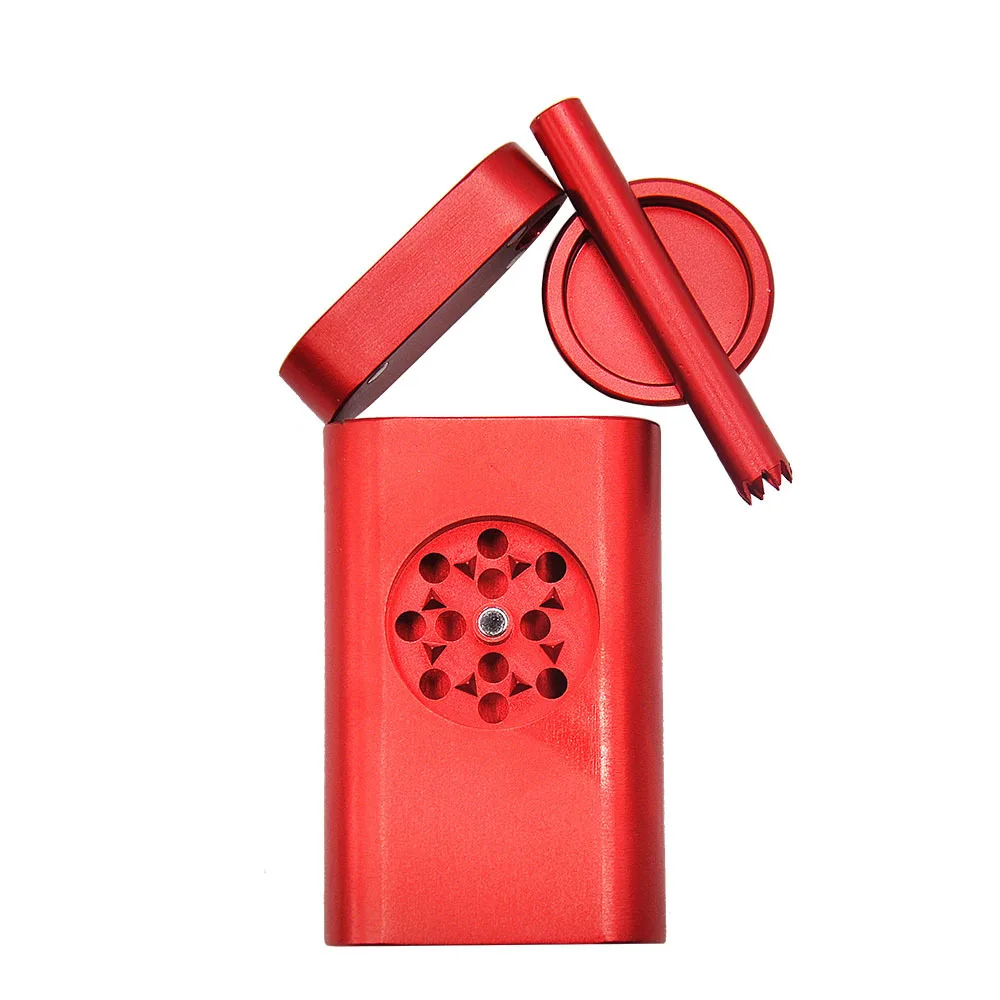 Aluminum Combination Smoking Set Creative Picadura Box Cigarette Grinder Metal Pipe Cigarette Holder Grind