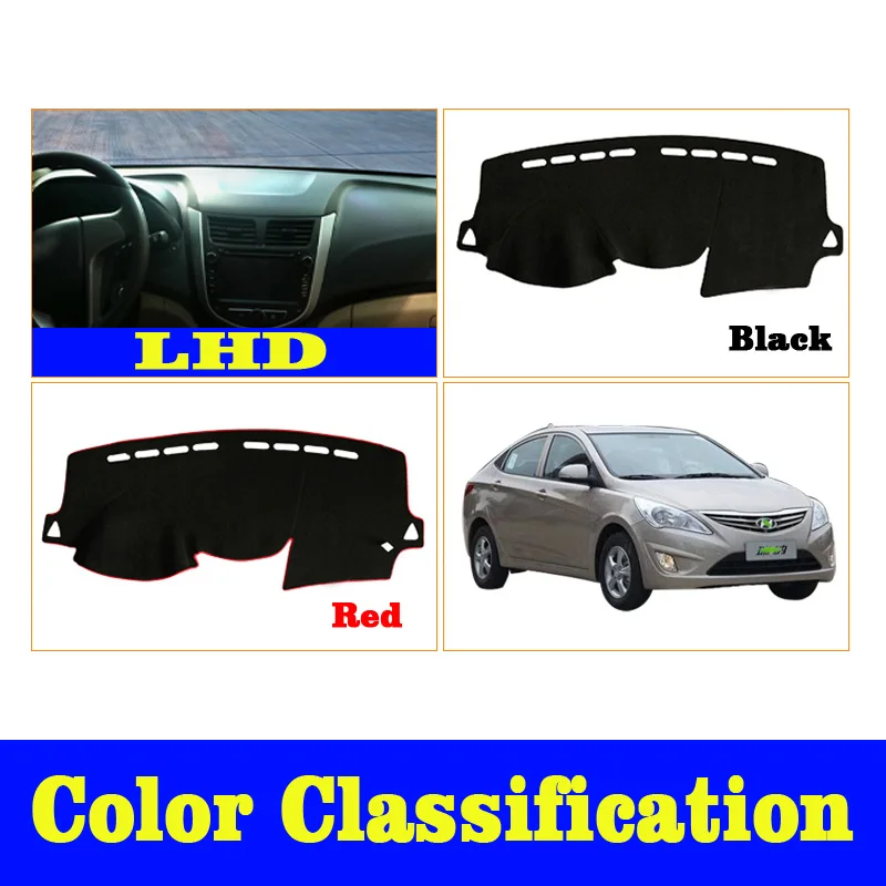 Car Dashboard Cover Mat Sun Shade Pad Instrument Panel Carpets For Hyundai  Solaris Accent Verna 2012-2015 2016 2017 Accessories AliExpress