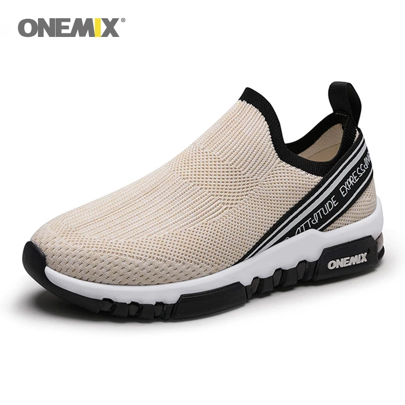 

ONEMIX Men Running Shoes Knit Mesh Outdoor Jogging Shoes Mens Sports Shoes Light Comfortable Breathable Walking Tennis Shoes
