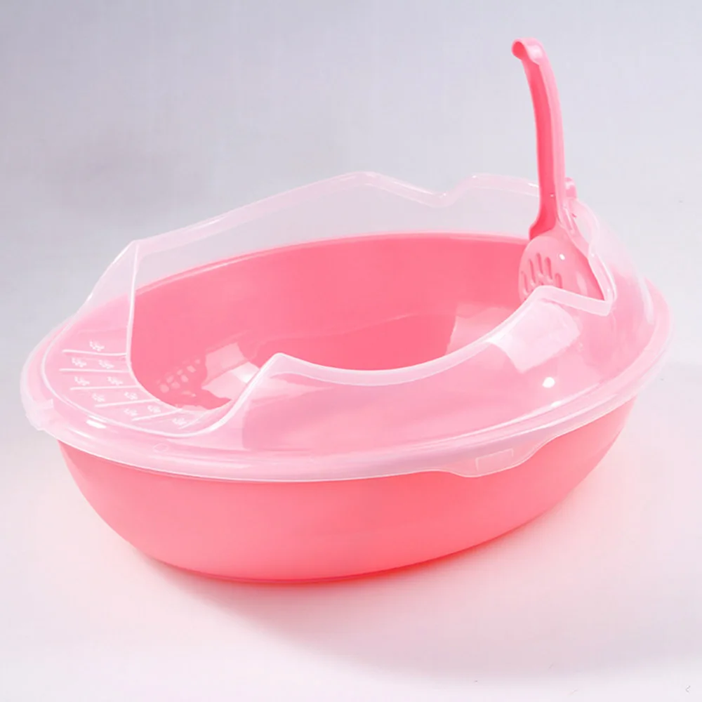 Semi-closed Cats Toilet Durable Restroom For Cats Sandbox Cat Anti-splash Toilet Training Cats Convenient Tray For Pet