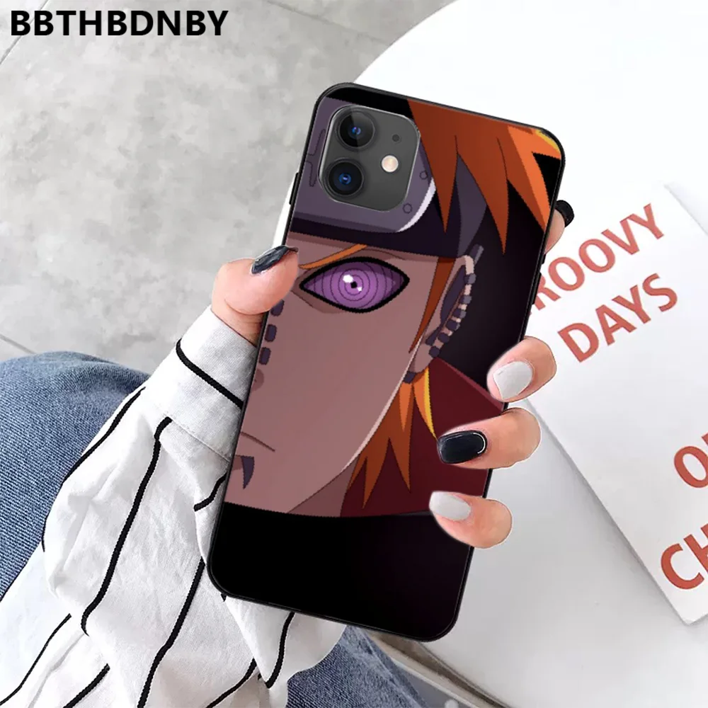 Черный ТПУ чехол для телефона iphone 11 pro max x xs xr 7 8 plus 6 6s 5 5s 5se японского аниме