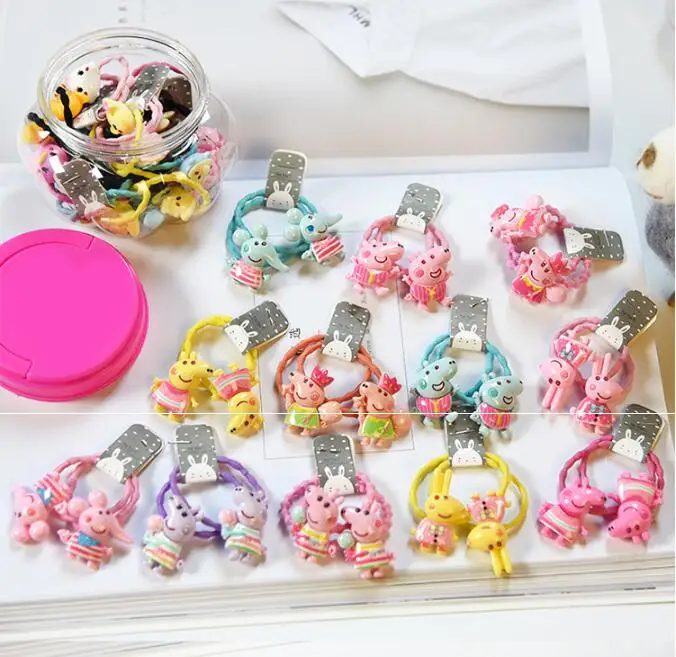 20 компл./лот 24 шт./компл. DIY простой мульти тыквы коробка мультфильм резинки эластичные резинки для волос Инструменты для укладки волос аксессуары HA1632