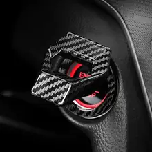 Auto Start-Stop-Taste Schutz Abdeckung Carbon Fiber Universal Auto Push-Schalter Abdeckung Motor Zündung Schalter Dekorative Ring Trim