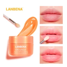 LANBENA маска для губ, губ, слиппер, оранжевый Витамин C, крем для губ, бальзам для губ, маска для сна, масло против морщин, отшелушивающий питательный