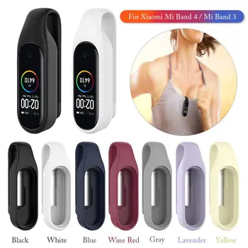 

Silicone Metal Clip Buckle Holder Clip Case Cover Anti-lost Protective Case Shell Sport Hook Clip for Xiaomi Mi Band 4 Mi Band 3