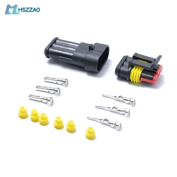 

1-6Pin Xenon Lamp Connector HID Sealed Car Insert Car Waterproof Connector Electrical Wire Connector Plug Auto Accessories