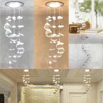 

3W LED Crystal Concealed Light Small Lamp Pendant Hallway Led Crystal Spotlight AC85V265V