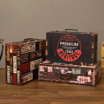

Treasure Box Retro Stamps Small Trunk Box for Jewelry Storage,Treasure Cards Collection,Gift Box,Gifts and Home Decora