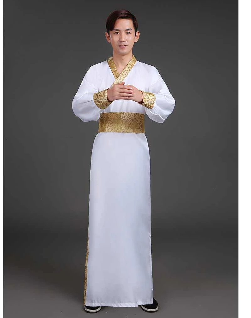 赤白黒ローブ男性中国の伝統的なドレス男性古代の中国の衣装レトロ中国風のメンズ服スーツ Robe Gown Aliexpress