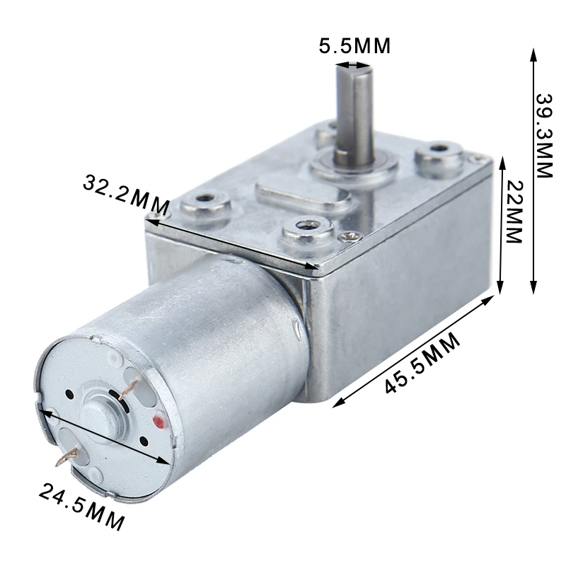 Electric Drive Motor miniature winch 20RPM a door opener Reversible High Torque Worm Geared Motor DC 12V Reduction Motor CW/CCW for windows 