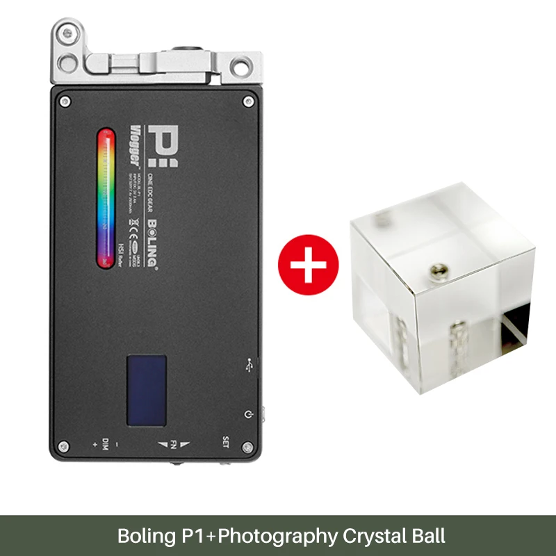 Болинг BL-P1 RGB светодиодный видео светильник 2500 K-8500 K с регулируемой яркостью для Камера освещение, видео, фото студия DSLR Камера светильник для Vlog - Цвет: Серебристый