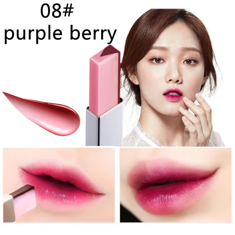 Градиентная помада два цвета увлажняющий бальзам для губ питательный оттеночный блеск для губ кусающий Губы Макияж корейская косметика - Цвет: as show