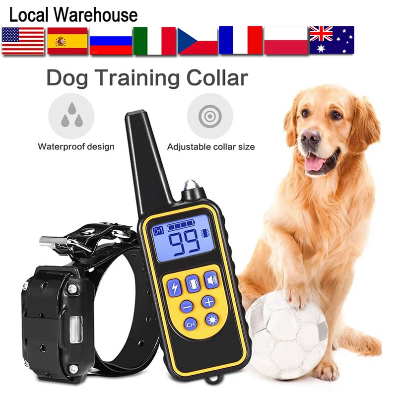 800 м eléctrico perro entrenamiento ошейник для домашних животных с пультом управления
