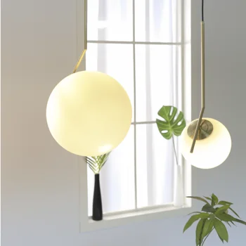 

Electric Power Source Indoor Lightings Glass Globe Pendant Hotel Light Kitchen Chandelier lamparas de techo colgante