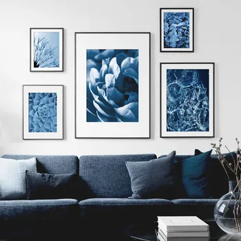 

Blue Clover Dandelion Succulent Plants Wall Art Canvas Painting Nordic Posters And Prints Wall Pictures For Living Room Decor