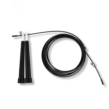 

2Pcs Black Fitness Steel Wire Jump Rope Children Jump Rope Speed Wire Skipping Adjustable Jump Rope Fitness Sport Home Exercise