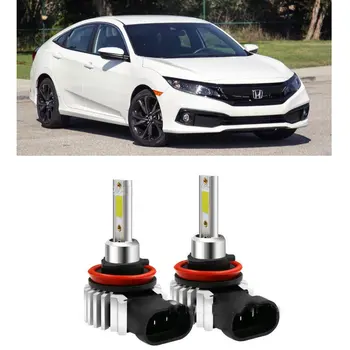 

Led Fog light Lamp Bulb For 2019 Honda Civic CRV Fit HRV Odyssey Ridgeline error free Car accessories H8 2pc