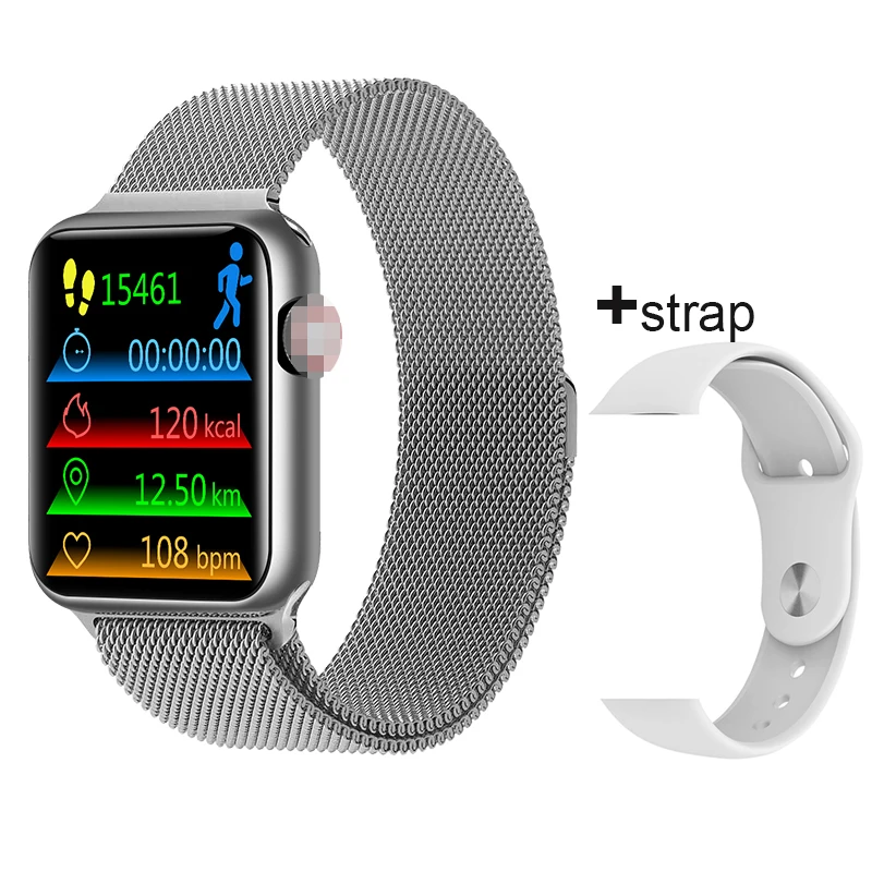 Смарт-часы iwo 13 lite c300 1,54 дюймов экран Smartwatch фитнес трекер сердечного ритма для Apple Android pk iwo 12 w58 w55 - Цвет: steel SL add W strap