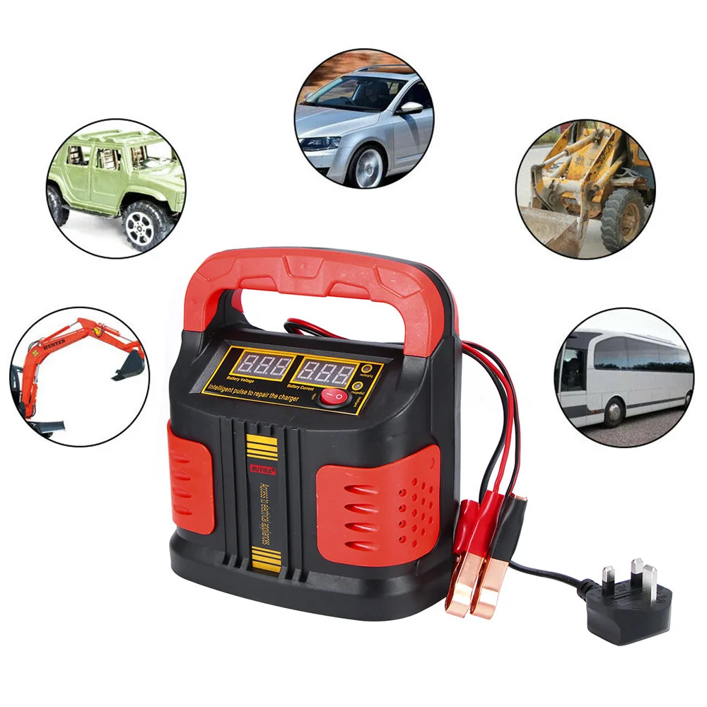 1pc Genuine 350W 14A AUTO Plus Adjust LCD Battery Charger 12V-24V Car Jump Starter Portable New Built-In Accessories | Автомобили и