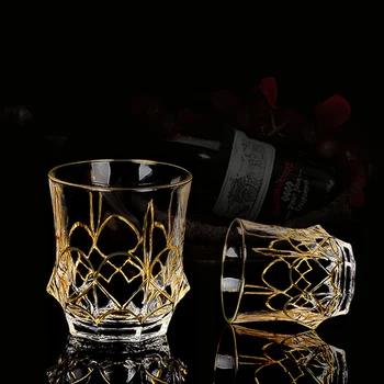 

Set of 2 top quality crystal whiskey wine glass for party club beer drinking glass cups 200901-19