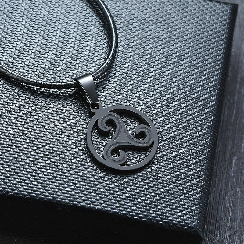 Фото TRISKELE мужское ожерелье из нержавеющей стали TRISKELION Тройная спираль подвеска украшения подарки для спортсменов №5