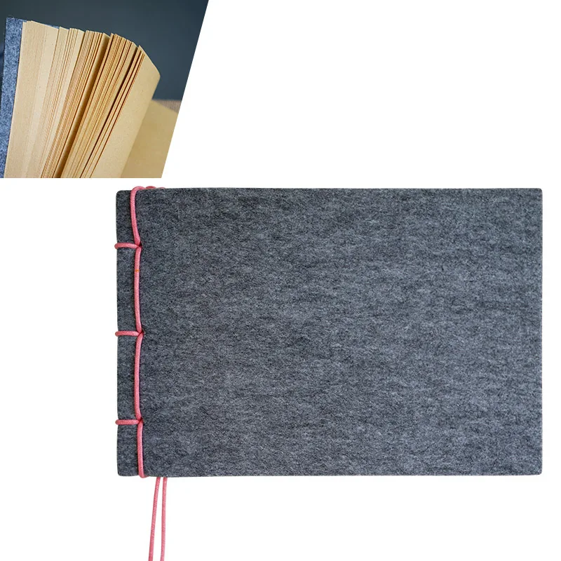 Бумага для поделок в стиле ретро в китайском стиле пустой эскиз блокнот винтажный пустой блокнот для рисования Дневник для набросков блокнот для заметок канцелярские принадлежности - Цвет: Gray Pink Kraft