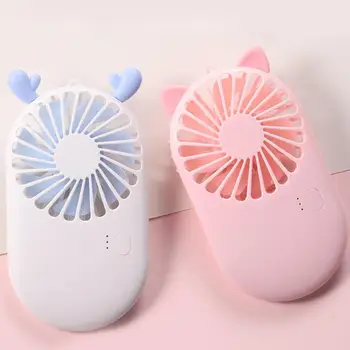 

USB Charging Handheld Fan 3 Speed Rechargeable Battery Portable Pocket Fan Electric Fan Summer Cartoon
