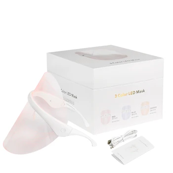 

YOUKE Medical rechargeable three-color light therapy Smart innovation LED light face mask making face whitening