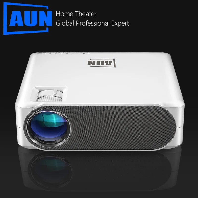 

AUN Full HD Projector AKEY6/S, 6800 Lumens 1920x1080P Home Cinema(Optional Android 6.0 WIFI) HDMI VGA for GYM 4K Video Proyector