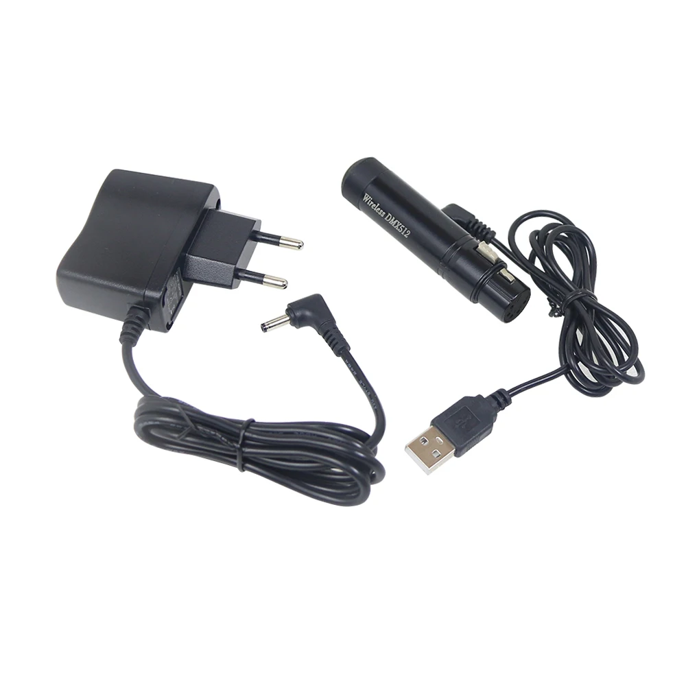 2.4G Wireless Transmitter Receiver DJ Lights 5Pins XLR DMX 512 Controller With USB Cable for Disco Laser Party Lights dmx controller dmx receiver