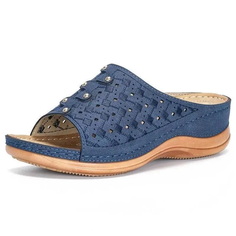 

ECN Women Summer Slippers 2019 New Soft Home Beach Ladies Platform Shoes Open Toe Slides Slip-on Sandals Plus Size