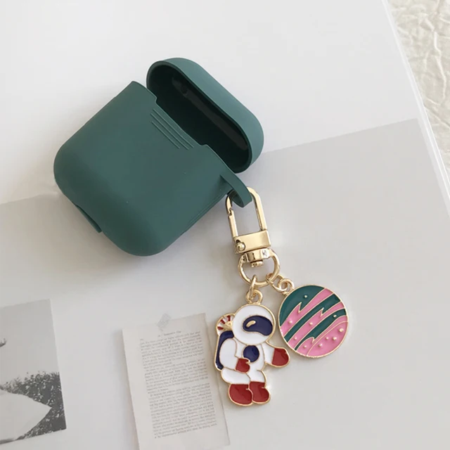 Cosmic Astronaut Spaceman Silicone Case for Apple AirPods 1 2 Case with Keychain Wireless Earphone Case Accessories Cover Box new