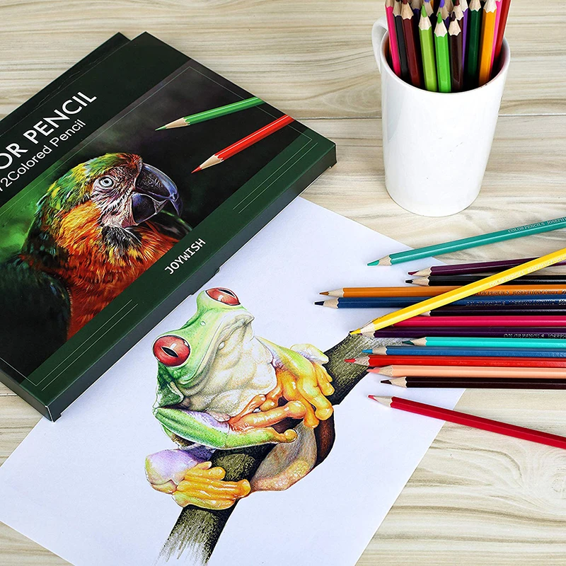 

Professional Colored Pencil 72 Premium Soft Core Pencil 24 36 48 lapis de cor Water Soluble Colored Pencils for Art Supplies