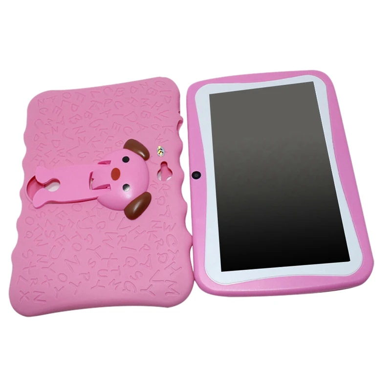 7 дюймов Детские планшеты 512 МБ+ 4 Гб Android двойной Камера Wi-Fi Образование игры подарок 1024x600 экран падающая машина для мальчиков и девочек - Цвет: Pink