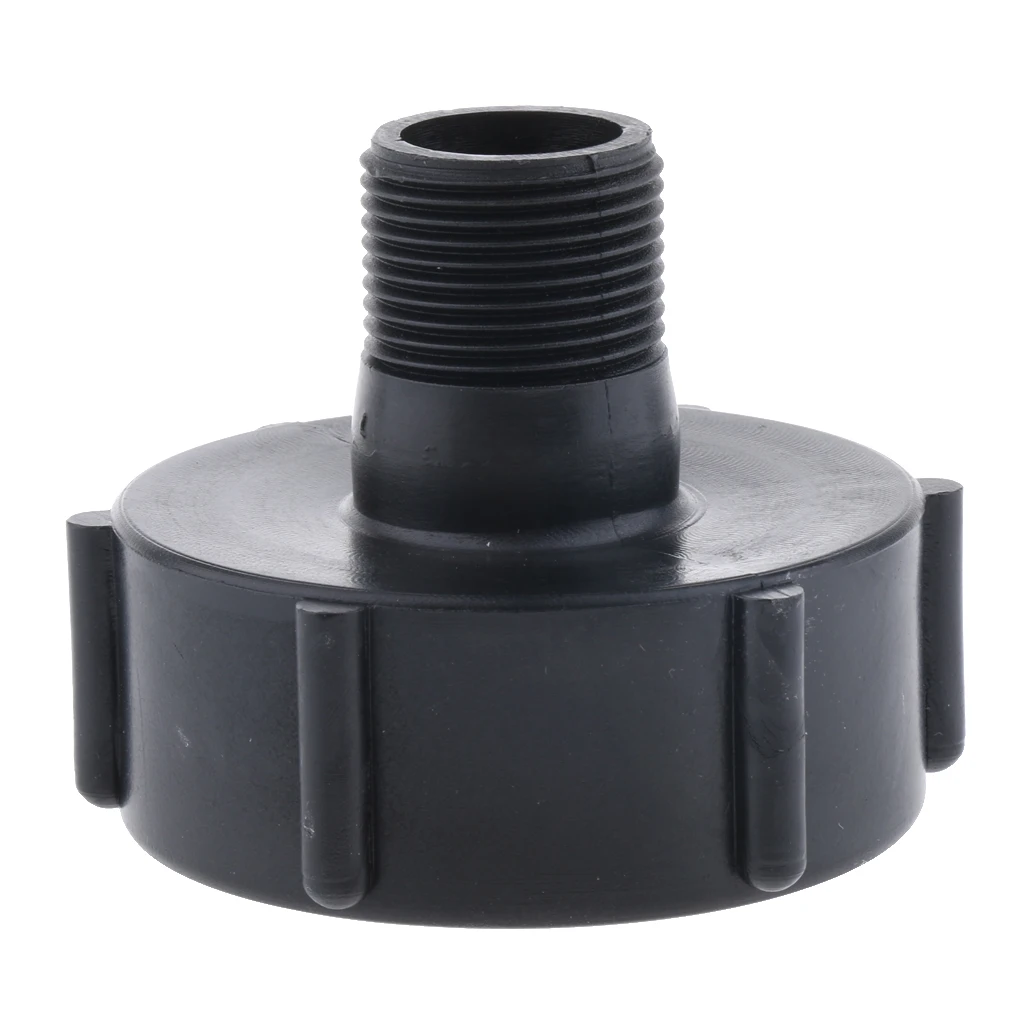 2' IBC Tote Tank Valve Adapter DN50 For 1' S60×6 Coarse S60×6 Coarse Thread Hose Pipe Plastic