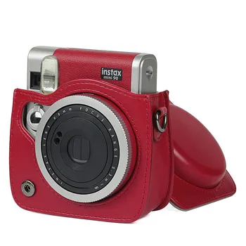 

Classic Retro Camera Case For Fujifilm Instax Polaroid Mini 90 PU Leather Shoulder Strap Camera Bag Mini90 Protective Cover