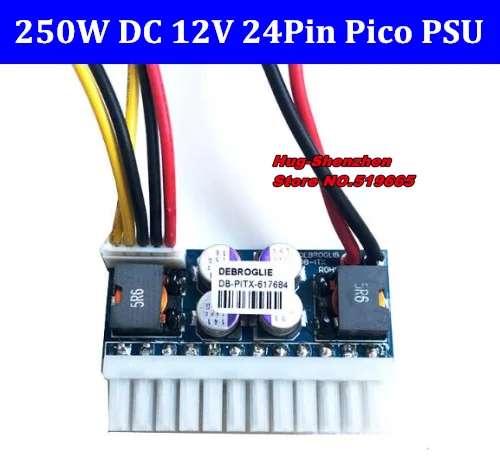 US $171.20 250W DC 12V Input 24Pin Pico ATX Switch Pcio PSU Car Auto Mini ITX High Power Supply Module ITX Z1