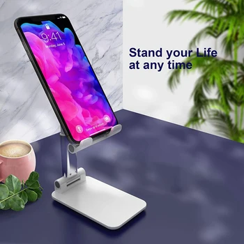 

Phone Stand Foldable Universal Adjustable Phone Tablet Holder with Charging Port for iPhone 11/Samsung Galaxy/iPad 2020