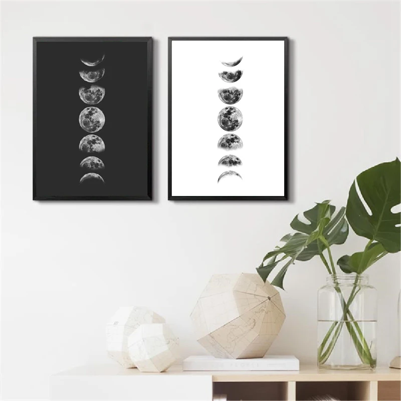 Moon Phases Wall Art Prints