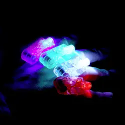 Горячие 4 шт Вечерние напалечный светодиодный светильник лазерные пальчиковые лучи кольцо-факел для свадебного торжества смешанные цвета