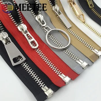 

70/80/100cm 8# Metal Zippers Eco-friendly Open-End Zipper for Down Coat Jacket DIY Sewing Garments Accessories