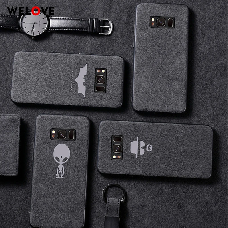 

Soft Suede Fur Phone Case For Samsung Galaxy S7 Edge S8 S9 S10 Plus S10E Note 8 Leather Cover For iPhone XS Max XR X 8 7 6 6S
