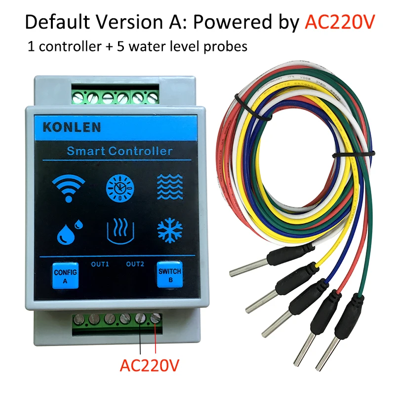 KONLEN Tuya مستشعر مستوى المياه واي فاي المنزل الذ...