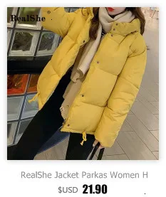 RealShe, Женская куртка,, с отворотом, длинный рукав, с поясом, одноцветная, зимняя, женская, осенняя, повседневная, для женщин, зимние пальто и куртки