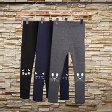 Winter New Products Baby Open Files Cartoon Super Soft Girls plus Velvet Leggings Versatile Children Brushed And Thick Crawler