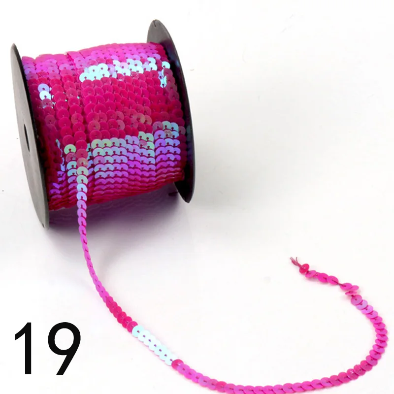 Sequins Decoration Trims Garment Decoration Accessory 5 yard/Lot 6mm Loose Round Flat Multicolor Sequins Sewing On Trims For Crafts Children DIY