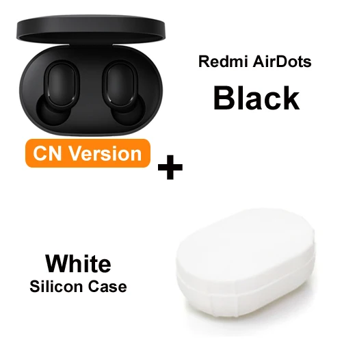 Беспроводные Bluetooth наушники Xiaomi mi Red mi AirDots TWS, стерео Bluetooth 5,0 mi ni гарнитура с mi c наушниками - Цвет: Add white case